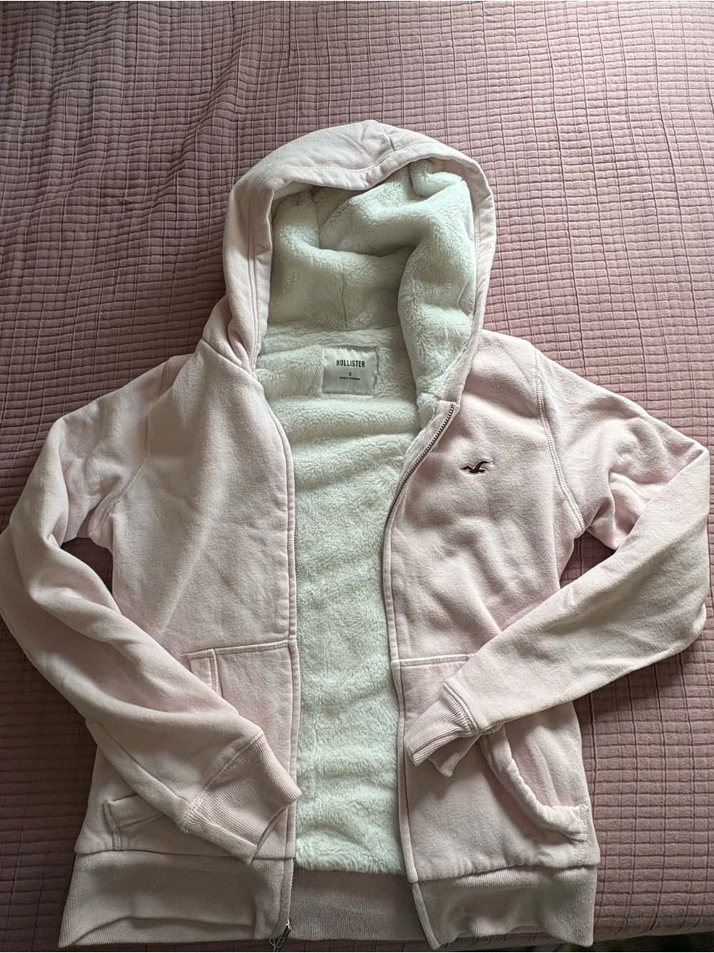 Hollister Light Pink Zip Up